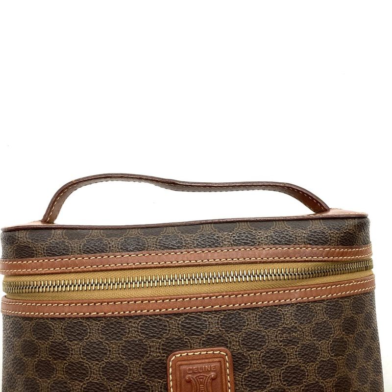 Celine Mc97/2 Macadam Vanity Bag Handbag Pouch PVC Ladies