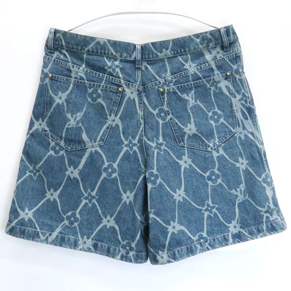 Louis Vuitton Monogram Print Denim Short Sleeve Shirt 1afqz1 #XL Shorts #34