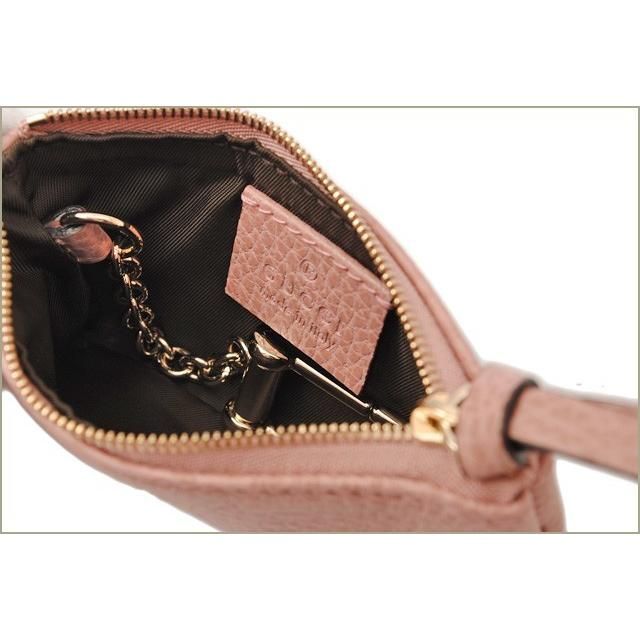 Unused Gucci Coin Case Key Case With Swing Key Ring Bright Pink