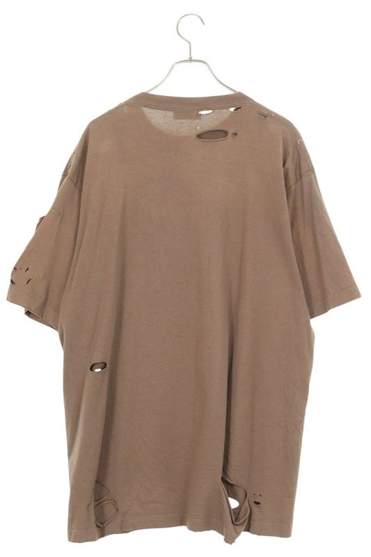 Balenciaga 651795 Tkvb8 Destroyed Logo Print T-shirt Men's XXS