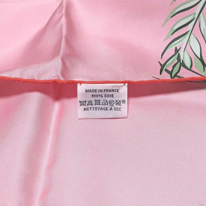 Hermes Rectangle Aloha Pink 100% Silk Scarf Large Accessory