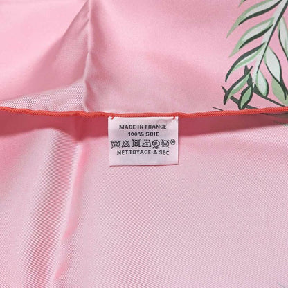 Hermes Rectangle Aloha Pink 100% Silk Scarf Large Accessory