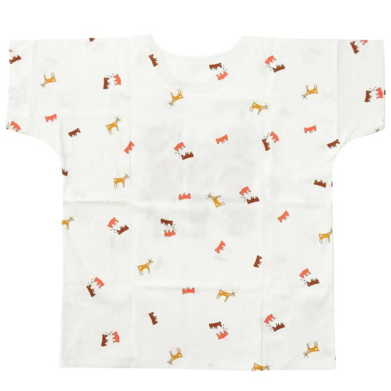 Hermes Kachina Cotton Size 44 White Multicolor Short Sleeve T-shirt 0355 Hermes