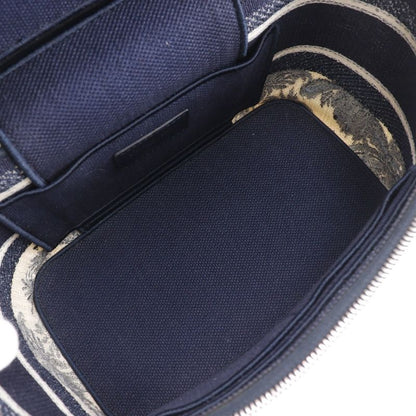 Dior Travel Vanity Palms Embroidery Canvas Navy Blue/white Ladies Handbag