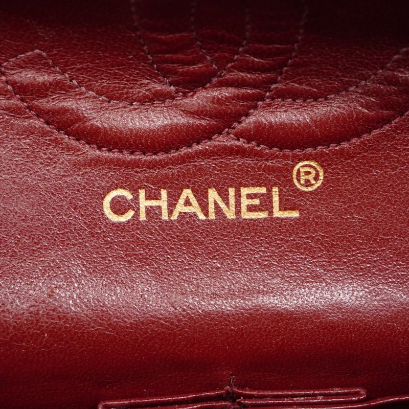 Chanel Shoulder Bag Matelasse Lambskin Black Gold Hardware Women