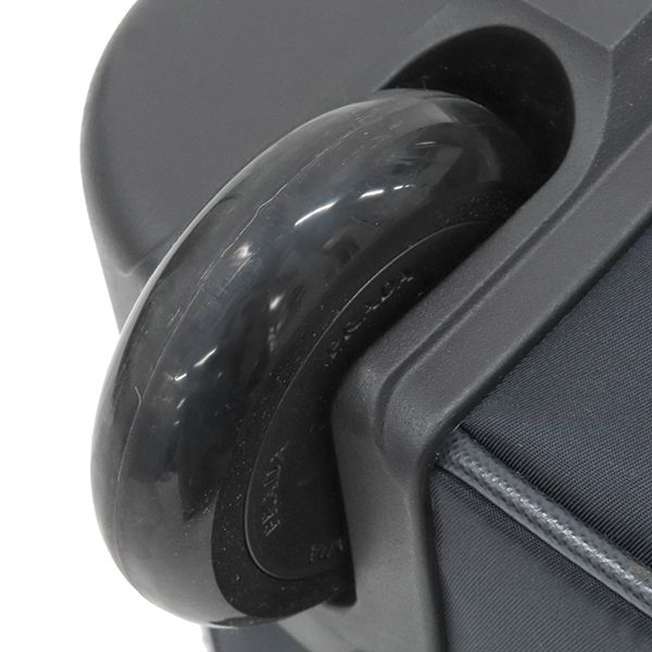 Prada Carry Bag Triangle Logo Carry Case Nylon Leather Navy Silver Hardware