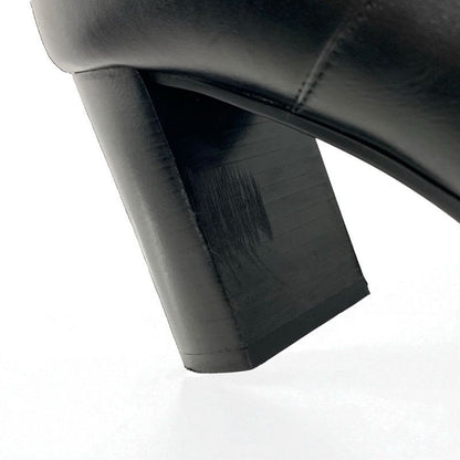Christian Dior D-town Boots Short Shoes Leather Black Gold Logo