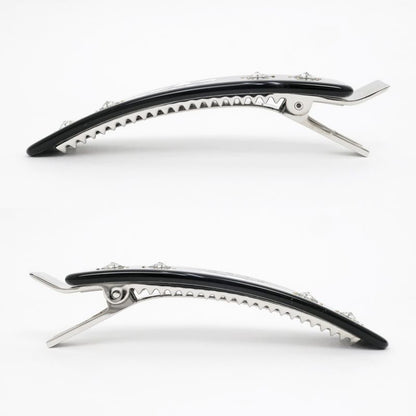 Gucci Adidas Collaboration Hair Clip Black Silver Color With Star