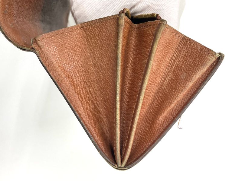 Louis Vuitton Monogram Pochette Porte Monet Cles Di Long Wallet M61725 Brown