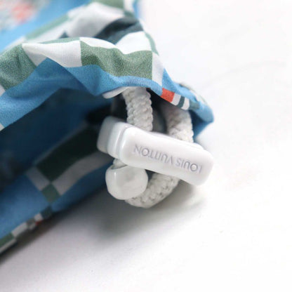 Louis Vuitton 21SS Hkb85w Distorted Damier LV Logo Zipper With Drawcord