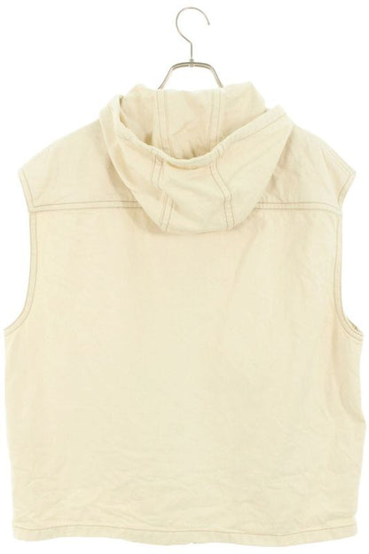 Prada 23SS Geb220 Triangle Logo Plate Cotton Hooded Vest Men's S
