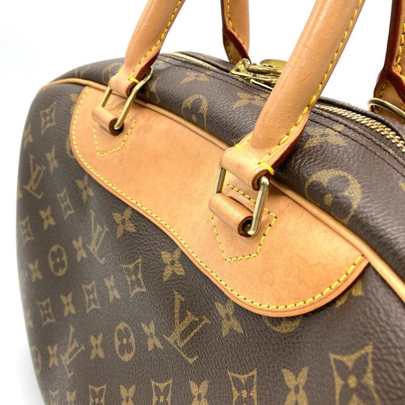 Louis Vuitton Deauville Tote Bag Monogram Canvas Nubuck M47270 Brown Vi0938