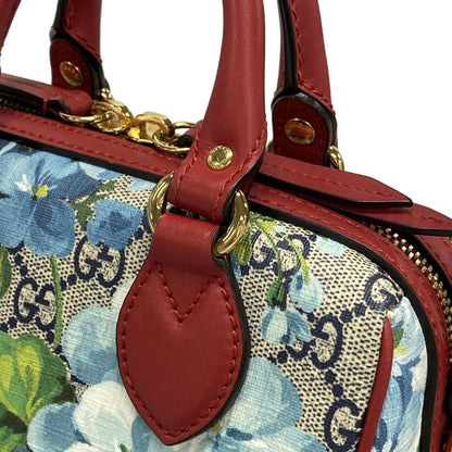Gucci Handbag GG Blooms 546312 Navy×red×multi Leather