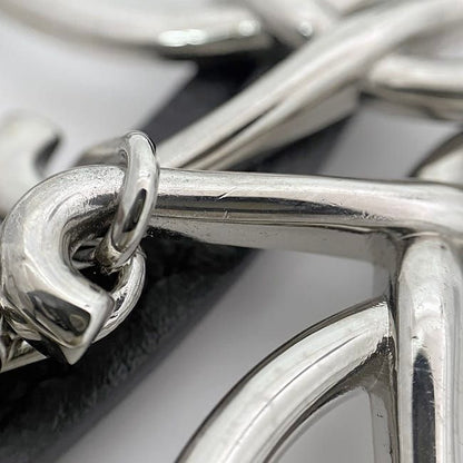 Loewe Charm Silver Black Anagram C821232x02 Excellent Condition