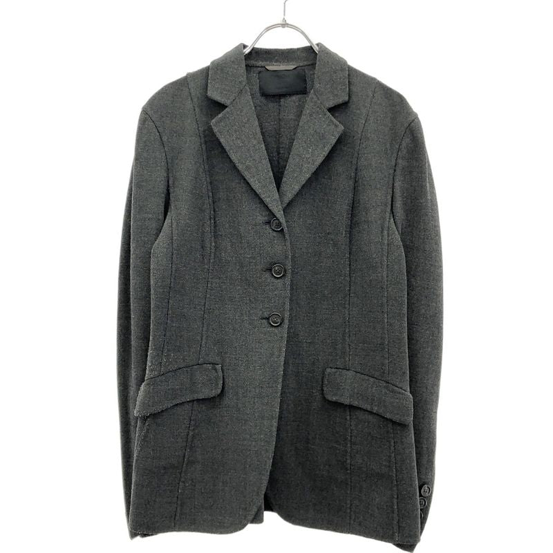 Prada 1990's Wool Stretch 4b Jacket Gray 38