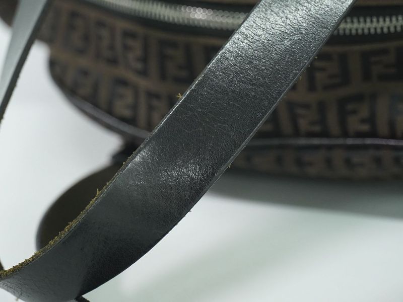 Authentic Fendi Zucchino Handbag Canvas Brown 16533 Zucchino Bag Pre-owned