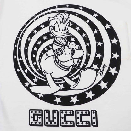 Gucci Disney 644674 Cotton Donald Duck Short Sleeve T-shirt With Pockets Ivory