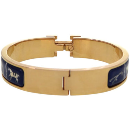 Hermes Couverture Et Aigne De Jour Click H F1 02 40 Metal Blue Bangle 1127