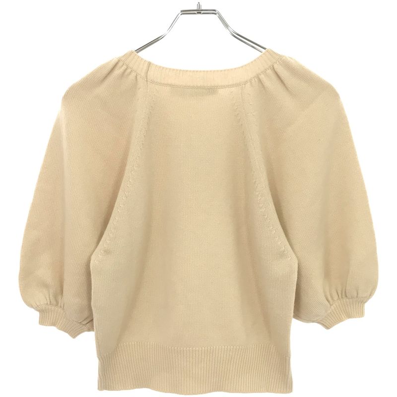 Christian Dior Short Sleeve Cashmere Knit Sweater 7c24594am550 Beige 36