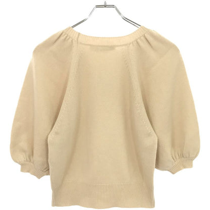 Christian Dior Short Sleeve Cashmere Knit Sweater 7c24594am550 Beige 36