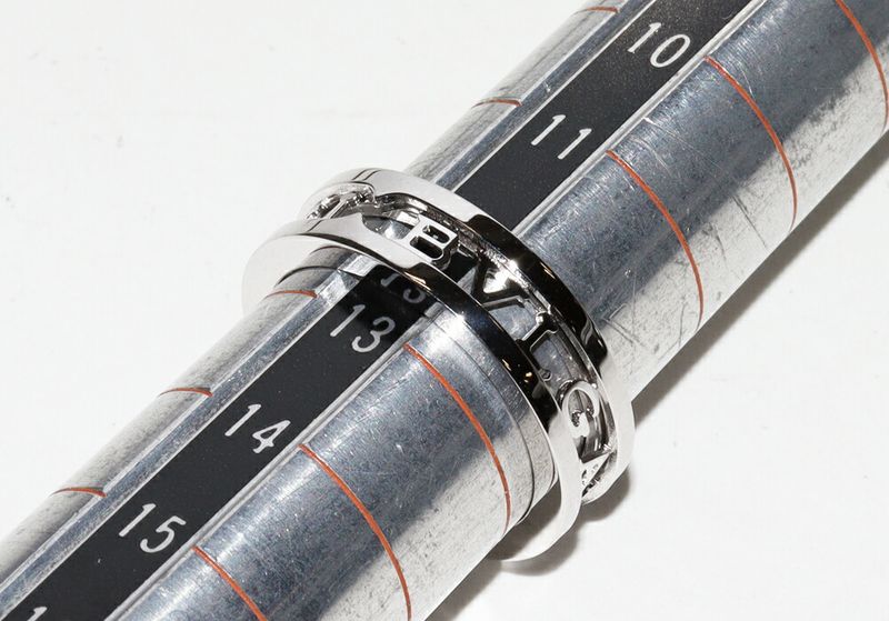 Bulgari Ring 18K White Gold Bzero1 Ring Open Work Logo Spiral 359378