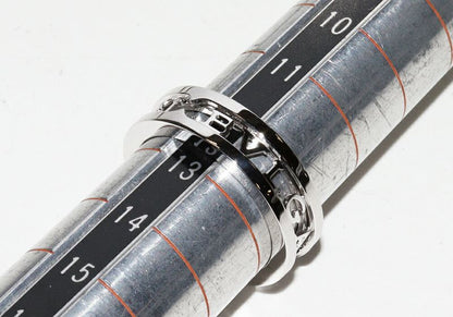 Bulgari Ring 18K White Gold Bzero1 Ring Open Work Logo Spiral 359378