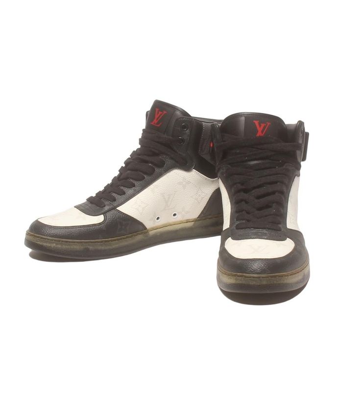 Louis Vuitton High Cut Sneakers Rivoli Line Ms0231 Men's Size 6 1/2 Louis