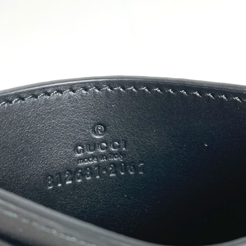 Gucci Card Case Aaece Card Case Logo Maxi GG 812681 Gray