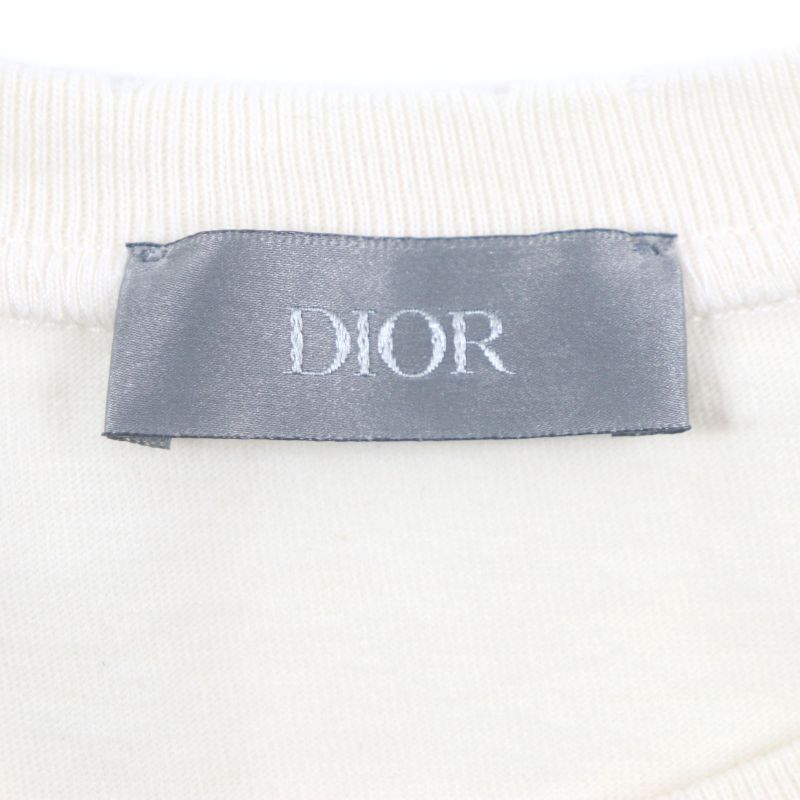  DIOR Homme 24SS 483j635a0817 Bobby Cotton Nylon Logo Damaged Relaxed Fit Crew