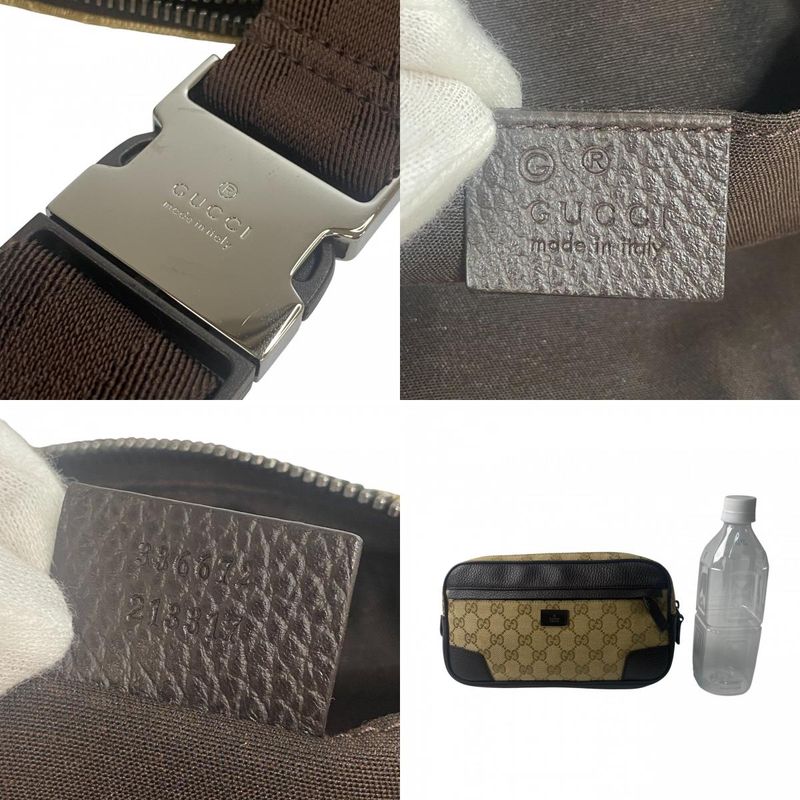 Gucci Men's Body Bag Waist Pouch GG Canvas