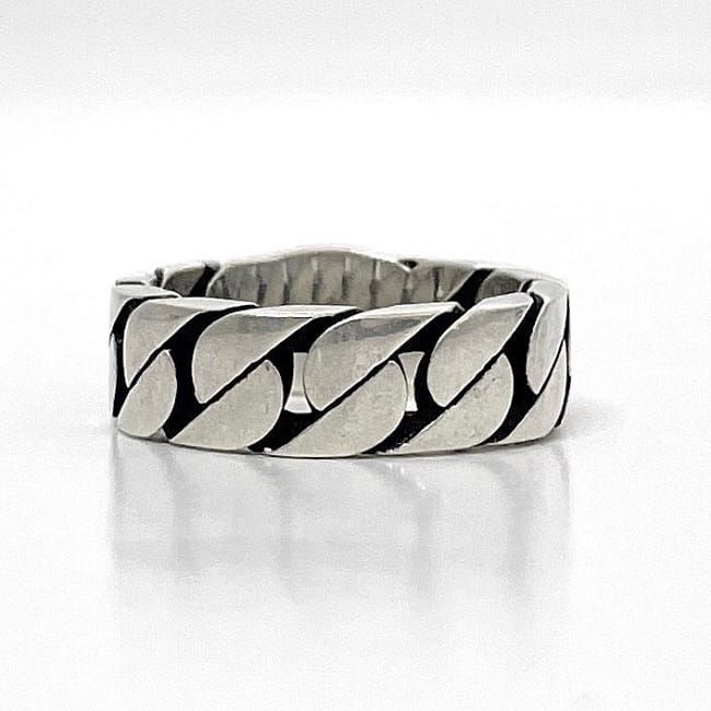 Gucci Ring Silver Purple Interlocking