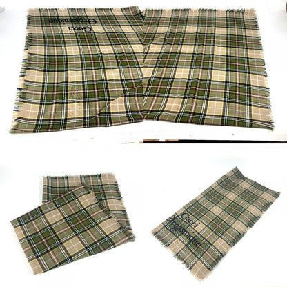 Gucci Shawl Check Large 620547 Wool Beige