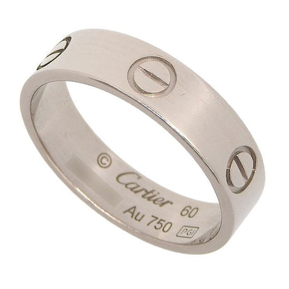 Cartier Love Ring 18K White Gold 750 White Gold #60 Equivalent To #20 Rings