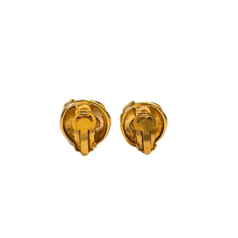 Chanel 22114899007630 94A Triple Coco Mark Earrings Ladies Gold -
