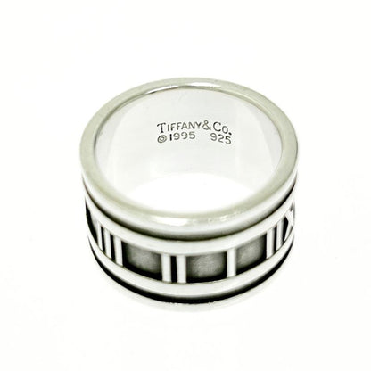Tiffany & Co Silver Atlas Wide Ring 11.0g 925 Engraved 479481 Ring with Storage