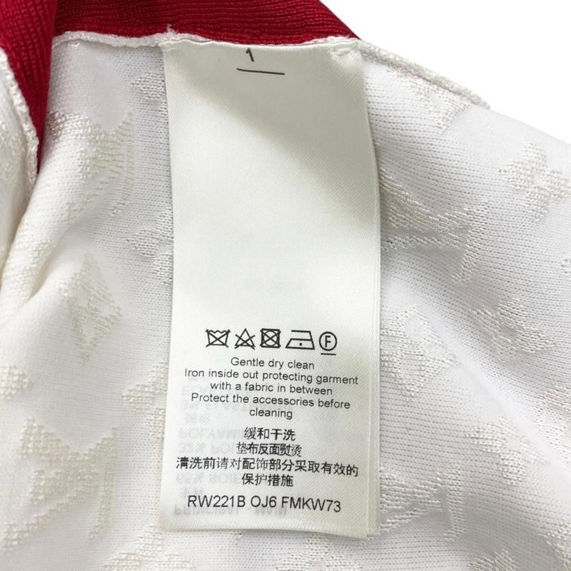 Louis Vuitton Tank Top Monogram Chain Rw221b Oj6 Fmkw73 XL Size White Red Louis