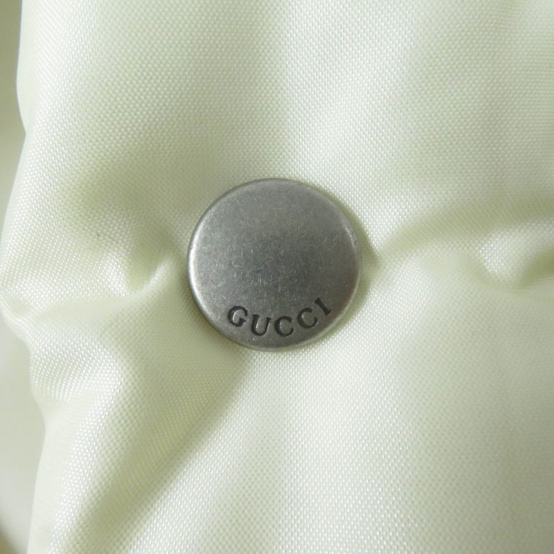 Gucci 683216 Short Length 2WAY Down Vest Bomber Jacket Down Jacket Ivory 36