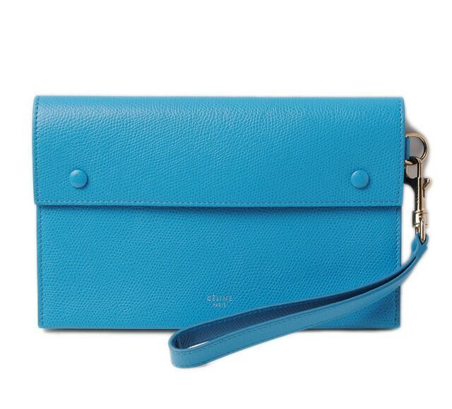 Celine Clutch Bag Clutch Pouch Celine Evening Clutch Bag Calf Light Blue