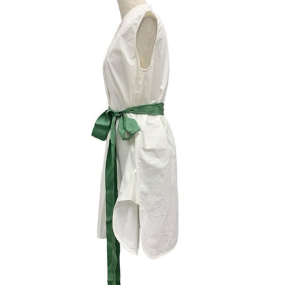 Loewe Dress Cotton White Shirt Sleeveless