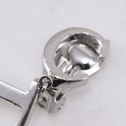 [dior] Christian Dior CD Logo Metal Silver Ladies 5.5g Earrings