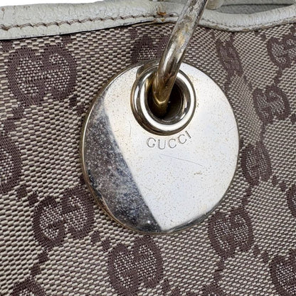 Gucci Mini Tote Bag Beige White GG Canvas GG Pattern Shoulder