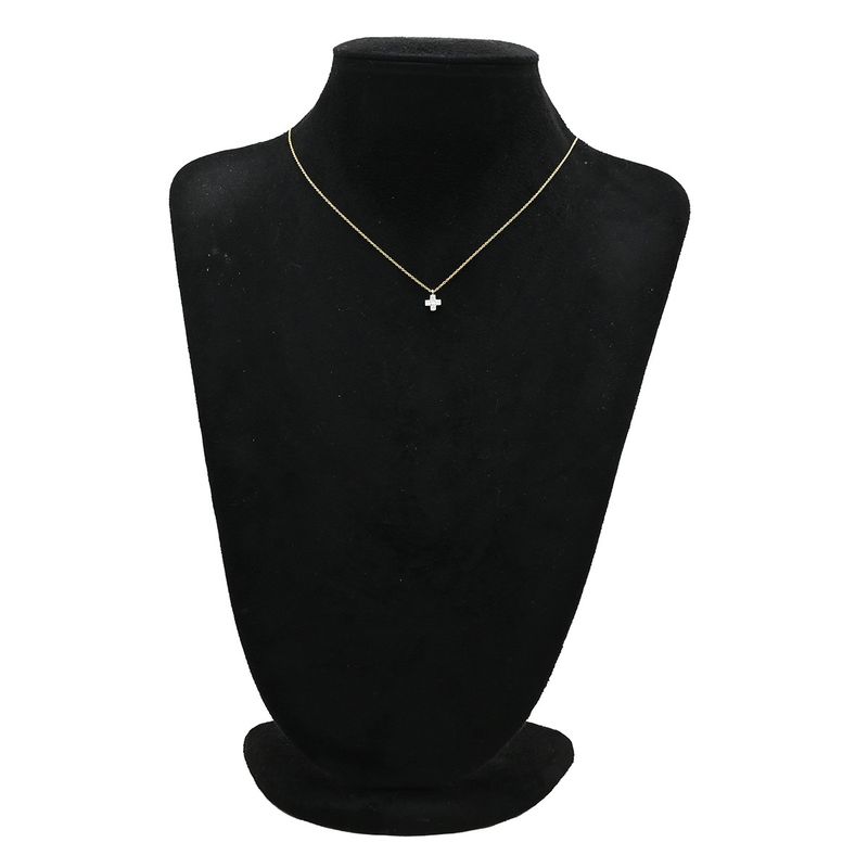 Tiffany & Co Tiffany & Co Necklace Cross Pendant Diamond Pt950 (Top) 18k Yellow