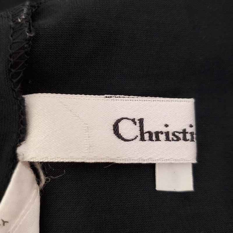 Dior/christian Dior Sleeveless Cut & Sewn Size 9 M Women - Black Crew Neck/embro