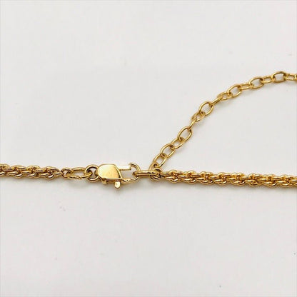 Saint Laurent Yves YSL Heart Motif Chain Necklace Gold