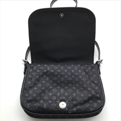 Louis Vuitton Monogram Comte Douffe Satin Shoulder Bag Black Purse
