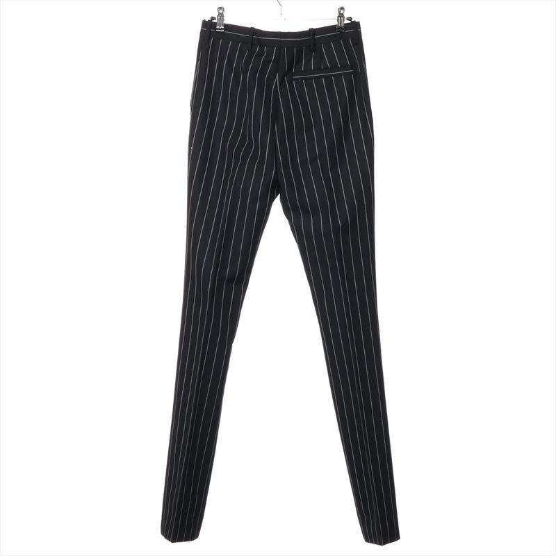 Louis Vuitton 20AW Wool And Mohair Pants Women's 34 Rw202b Stripe Black Made In