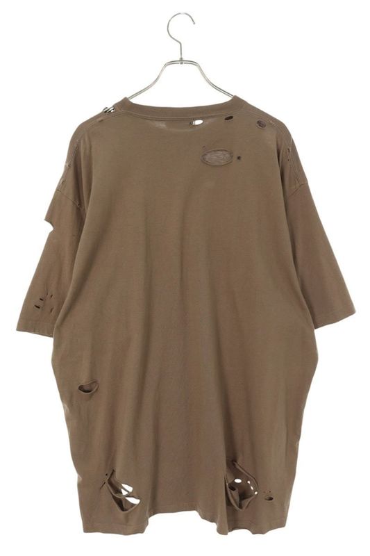 Balenciaga 651795 Tkvb8 Destroyed Logo Print T-shirt Men's XS