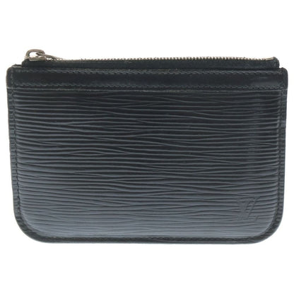 Louis Vuitton Pochette Cles Epi Coin Case Wallet Black