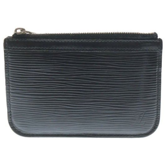 Louis Vuitton Pochette Cles Epi Coin Case Wallet Black