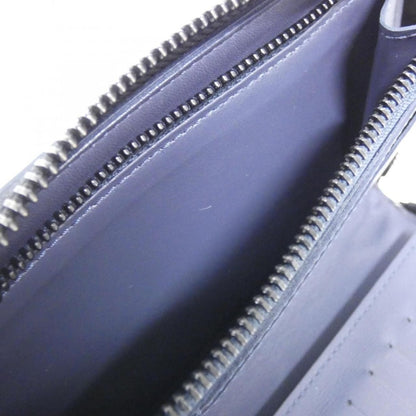 Louis Vuitton Monogram Shadow Zippy Wallet Vertical Navy River Blue Black — view 10